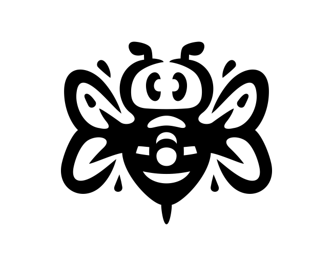 Cute Bee Chest Beehive Logo