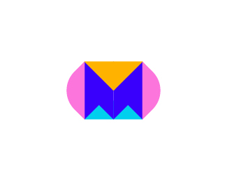 Abstract letter M logo
