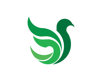 Eco Green Bird Logo