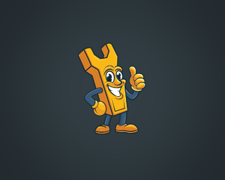 Wrench Mascot Logo