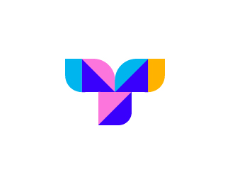 Letter T minimal logo