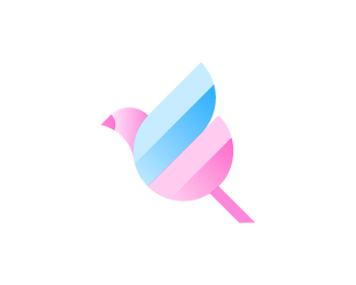 Flying bird minimal logo