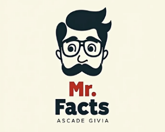 Mustache man head logo