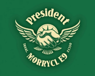 Double handshake wings logo