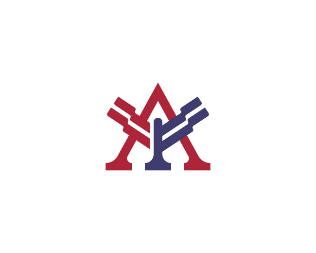 Bold A American Flag Logo