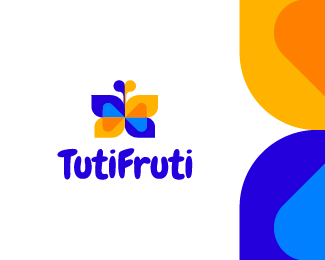 Colorful butterfly logo design