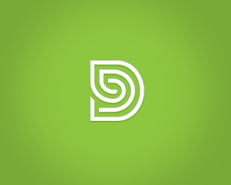 Letter D drop logo