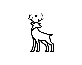 Deer star logo design