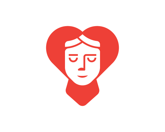 Modern Girl Love Logo
