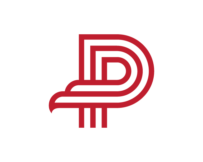 Modern P Eagle Logo
