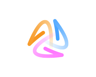 Abstract connectivity gradient logo