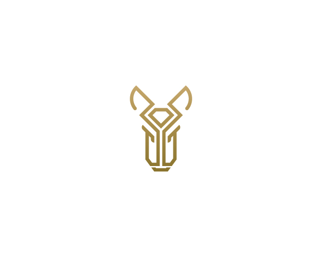 Gold Diamond Horse Logo