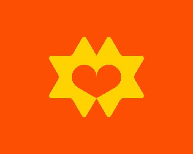Heart, Star, Triangle Logo design
