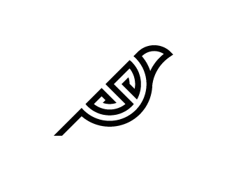 Letter s bird logo