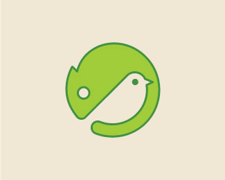 Chameleon Bird Logo