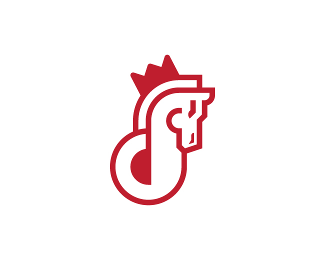Modern D Horse Logo