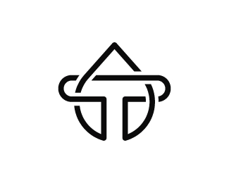 T letter water drop logo