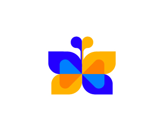 Colorful butterfly logo