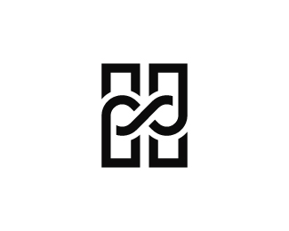 H letter Connection or Infinity logo concept