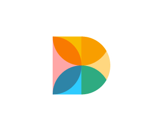Letter D minimal logo
