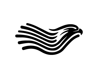 Minimalist Eagle with Flag Logo