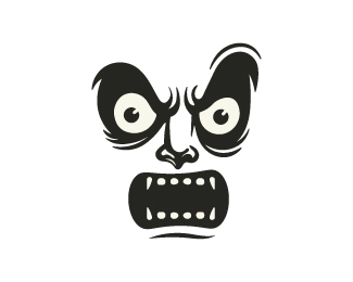 mysterious evil ghost face logo