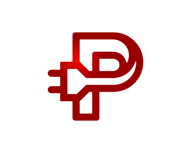 Letter P Plug Logo